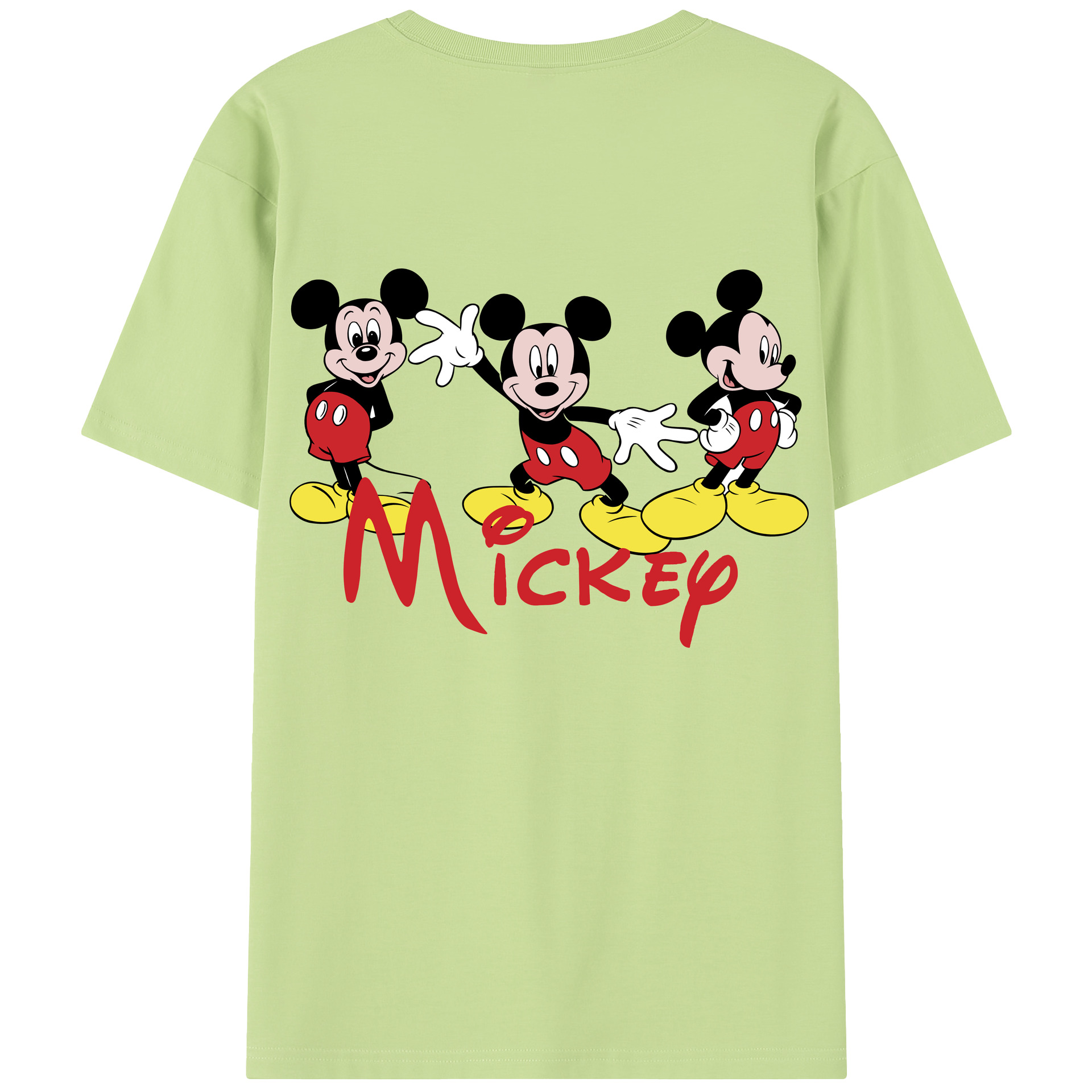 （画像用） ミッキーマウス Mickey Mouse 綿100％半袖Tシャツ（背面プリント）